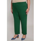 Pantaloni clasici subțiri verde închis