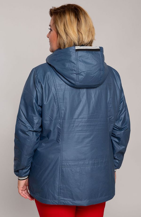 Jachetă bleumarin cu dungi la mansete
