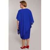 Rochie asimetrică albastra cu paiete