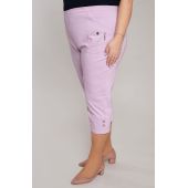 Pantaloni 3/4 violet cu buzunare