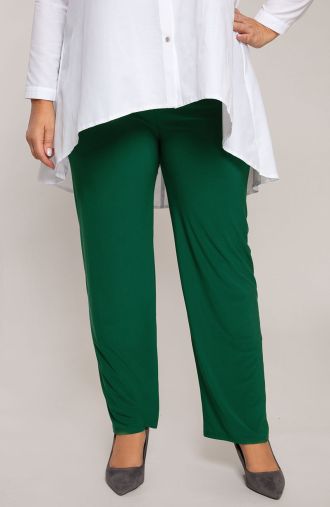 Pantaloni verde din material fluid