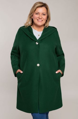 Palton clasic cu nasturi verzi