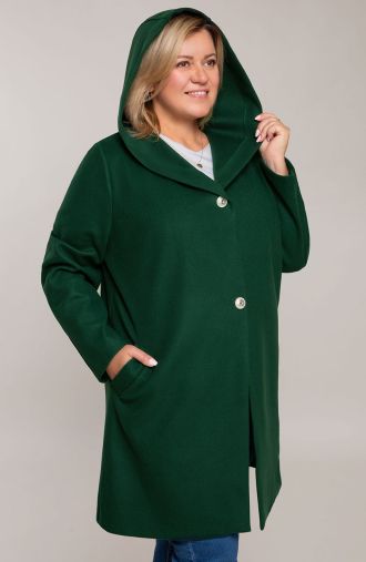 Palton verde clasic cu nasturi