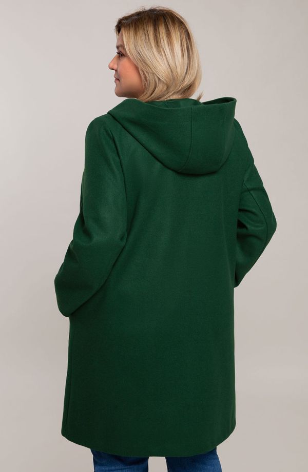 Palton verde clasic cu nasturi