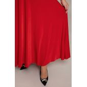Rochie lungă roșie cu bolero