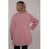 Jacheta roz cu broșă