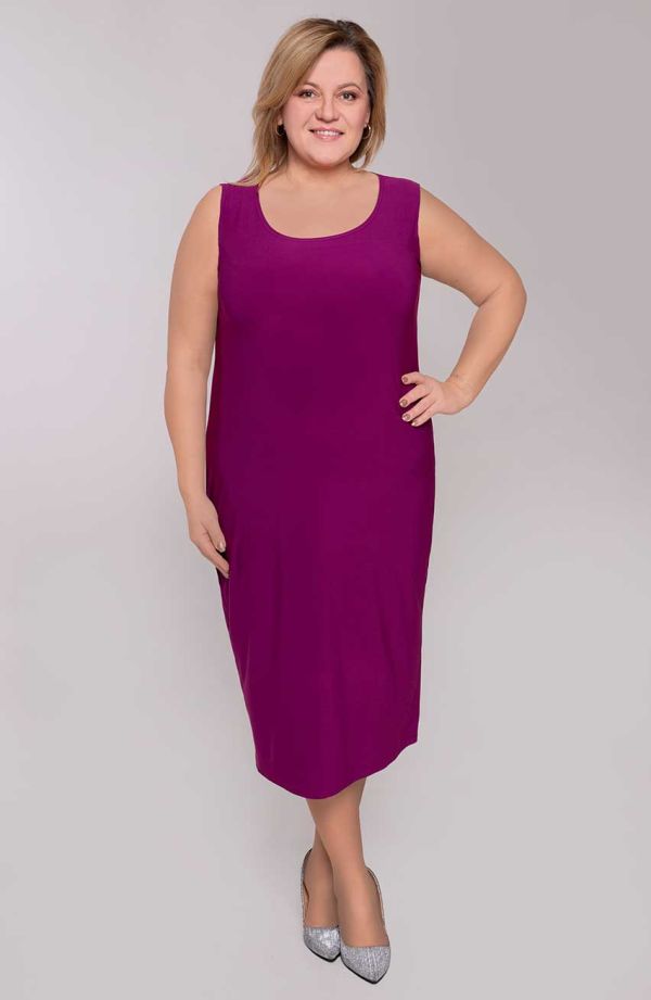 Rochie asimetrică ombre violet