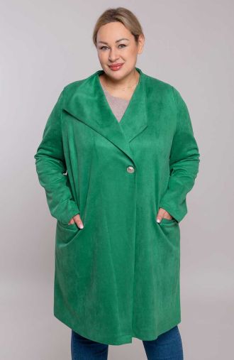 Palton verde cu buzunare