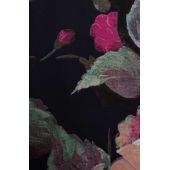 Rochie cu volan pictat cu trandafiri