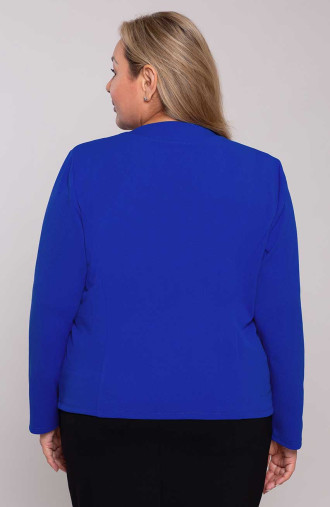 Jachetă formală albastru floarea de colț cu nasture