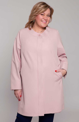 Palton elegant de culoare roz