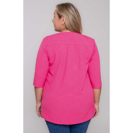 Bluză lejeră din in roz