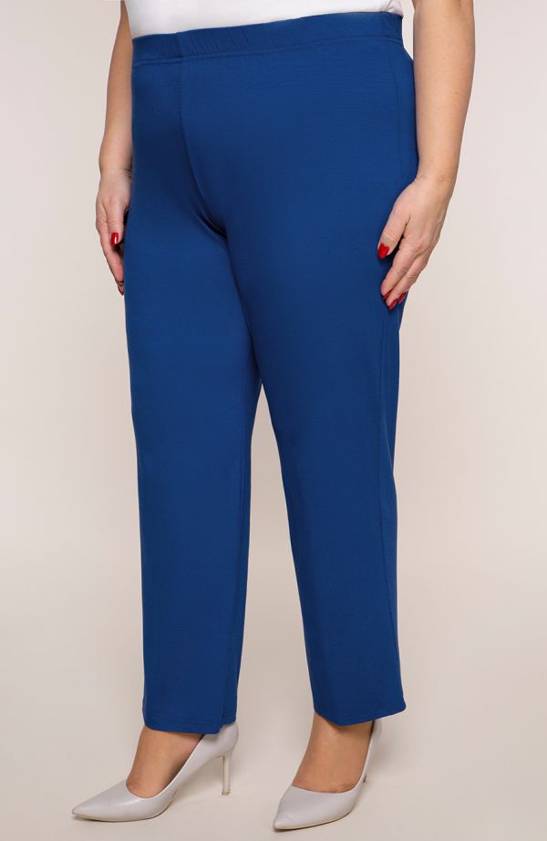 Pantaloni clasici subțiri albastri
