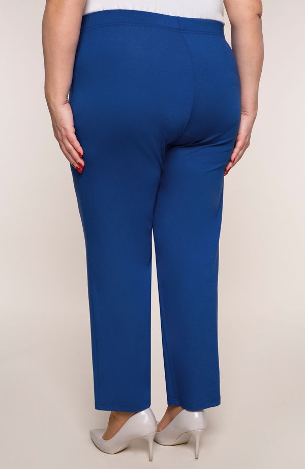 Pantaloni clasici subțiri albastri