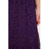 Rochie lungă din dantelă nuantă violet