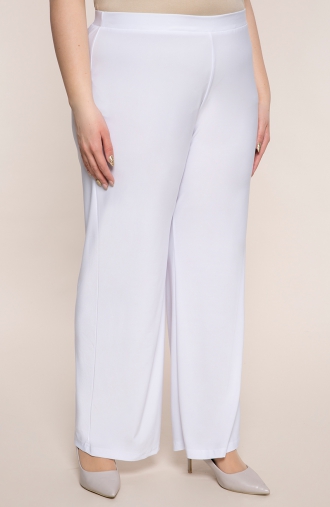 Pantaloni largi culoare albă