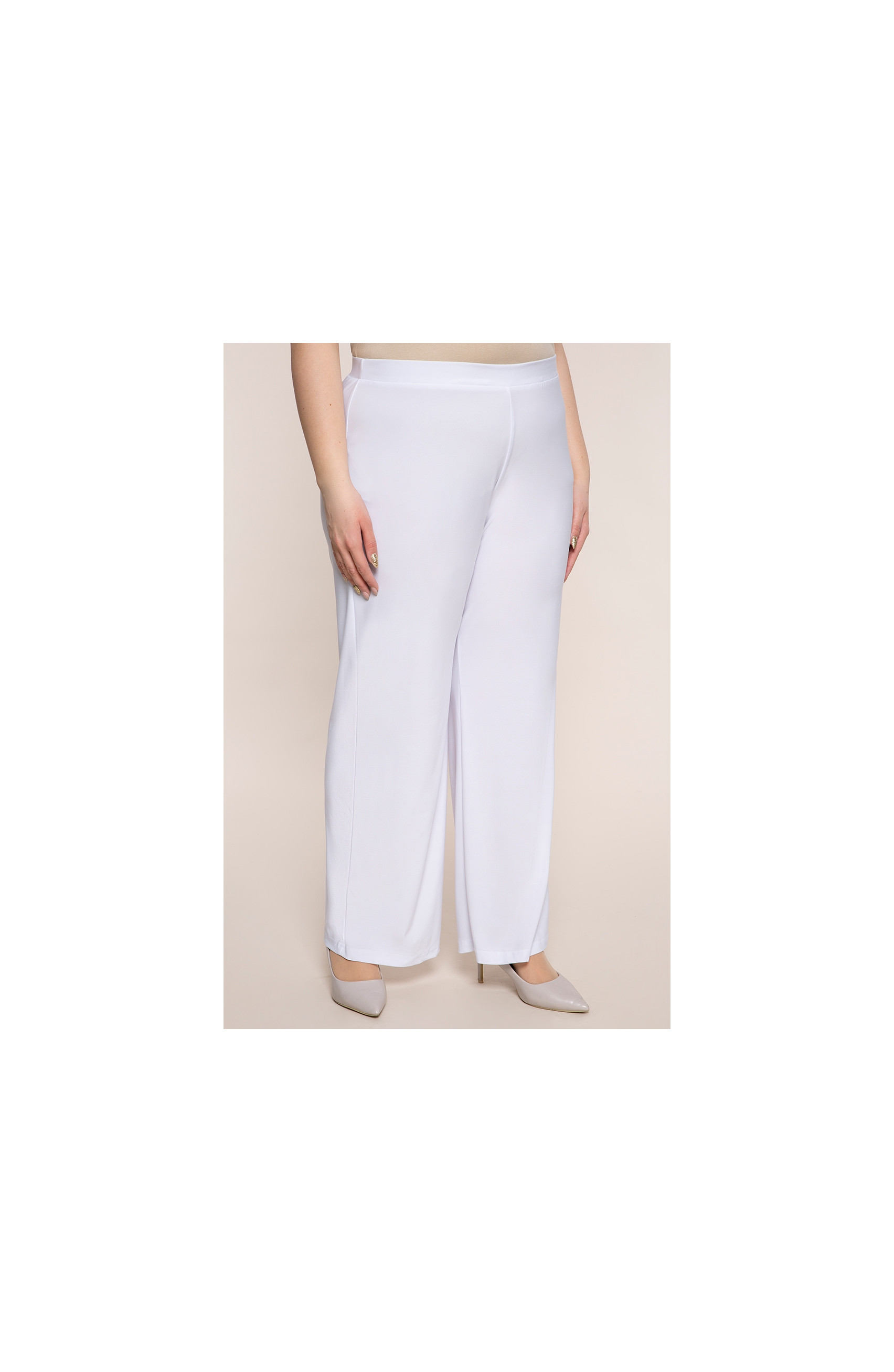 Pantaloni largi culoare albă