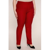 Pantaloni lungi drepți culoare roșie