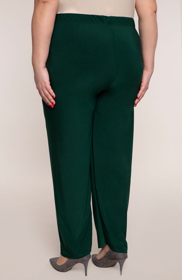 Pantaloni verzi din material fluid