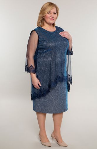 Rochie de mireasă bleumarin cu cu blazer