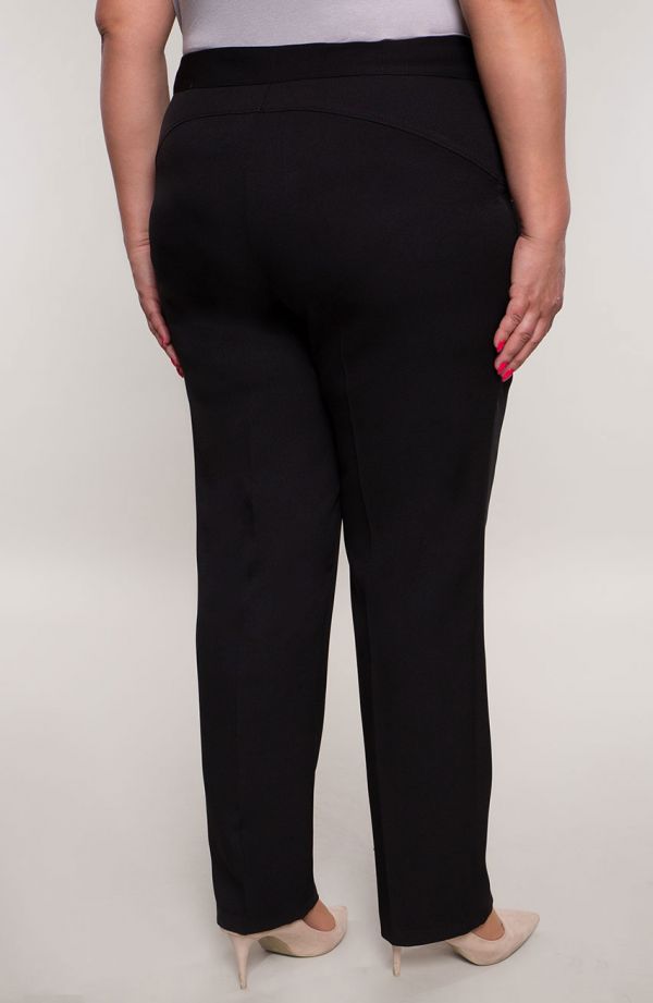 Pantaloni eleganti la dungă culoare neagră